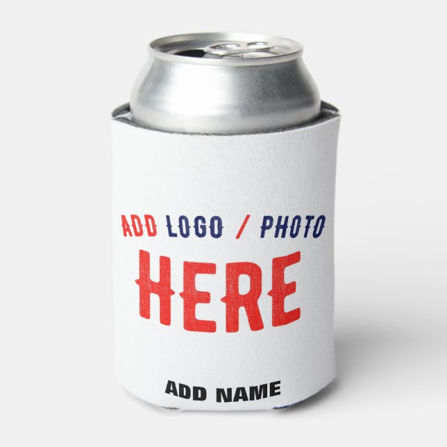 STYLISH MODERN CUSTOMIZABLE WHITE VERIFIED BRANDED CAN COOLER (Can Front)