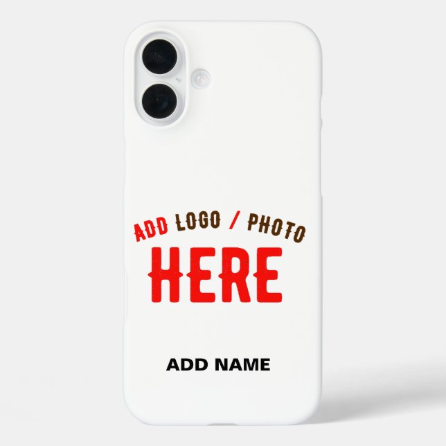 STYLISH MODERN CUSTOMIZABLE WHITE VERIFIED BRANDED Case-Mate iPhone CASE (Back)