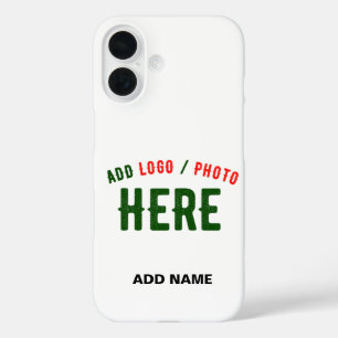 STYLISH MODERN CUSTOMIZABLE WHITE VERIFIED BRANDED iPhone 16 CASE