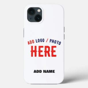 STYLISH MODERN CUSTOMIZABLE WHITE VERIFIED BRANDED iPhone 13 CASE