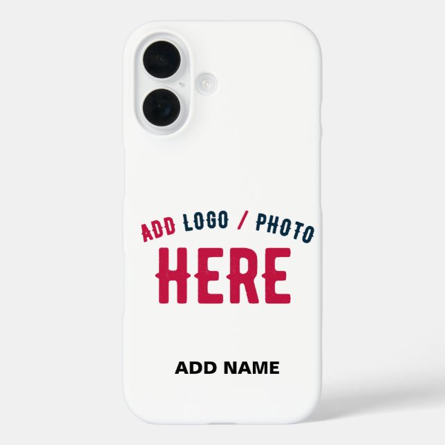 STYLISH MODERN CUSTOMIZABLE WHITE VERIFIED BRANDED Case-Mate iPhone CASE (Back)