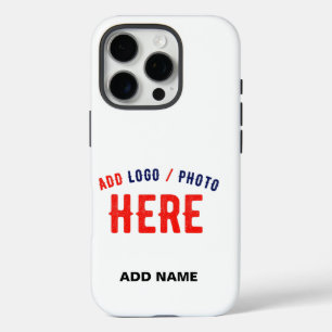 STYLISH MODERN CUSTOMIZABLE WHITE VERIFIED BRANDED iPhone 16 PRO CASE