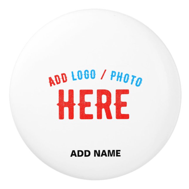 STYLISH MODERN CUSTOMIZABLE WHITE VERIFIED BRANDED CERAMIC KNOB (Front)