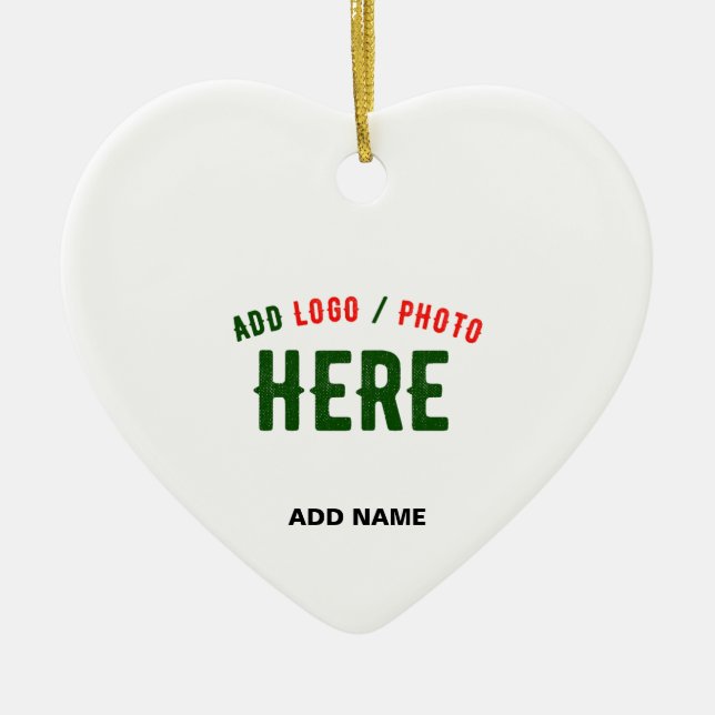 STYLISH MODERN CUSTOMIZABLE WHITE VERIFIED BRANDED CERAMIC ORNAMENT (Front)