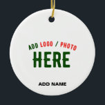 STYLISH MODERN CUSTOMIZABLE WHITE VERIFIED BRANDED CERAMIC ORNAMENT<br><div class="desc">THIS IS A DESIGN FITTING FOR EVERYONE.YOU CAN CHANGE, RESIZE OR ADD LOGO, PHOTO, TEXT AND COLOURS THE WAY YOU LIKE.THANK YOU.</div>