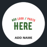 STYLISH MODERN CUSTOMIZABLE WHITE VERIFIED BRANDED CLASSIC ROUND STICKER<br><div class="desc">THIS IS A DESIGN FITTING FOR EVERYONE.YOU CAN CHANGE, RESIZE OR ADD LOGO, PHOTO, TEXT AND COLOURS THE WAY YOU LIKE.THANK YOU.</div>