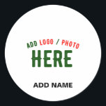 STYLISH MODERN CUSTOMIZABLE WHITE VERIFIED BRANDED CLASSIC ROUND STICKER<br><div class="desc">THIS IS A DESIGN FITTING FOR EVERYONE.YOU CAN CHANGE, RESIZE OR ADD LOGO, PHOTO, TEXT AND COLOURS THE WAY YOU LIKE.THANK YOU.</div>