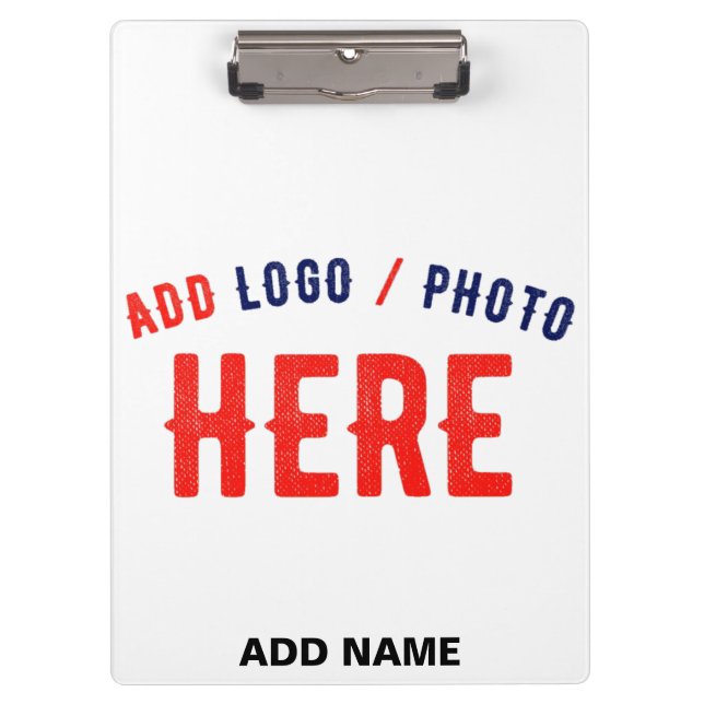 STYLISH MODERN CUSTOMIZABLE WHITE VERIFIED BRANDED CLIPBOARD (Front)