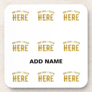 STYLISH MODERN CUSTOMIZABLE WHITE VERIFIED BRANDED COASTER