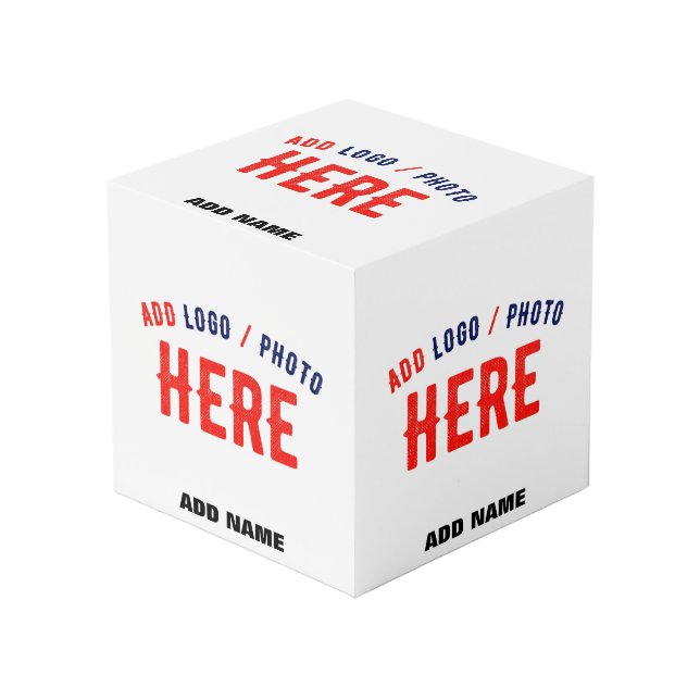 STYLISH MODERN CUSTOMIZABLE WHITE VERIFIED BRANDED CUBE (Front Angled)