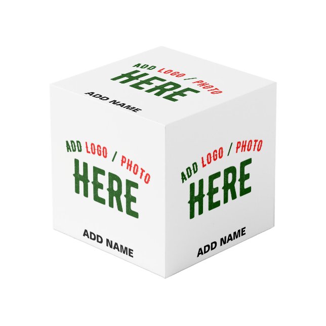 STYLISH MODERN CUSTOMIZABLE WHITE VERIFIED BRANDED CUBE (Front Angled)