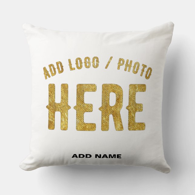 STYLISH MODERN CUSTOMIZABLE WHITE VERIFIED BRANDED CUSHION (Front)