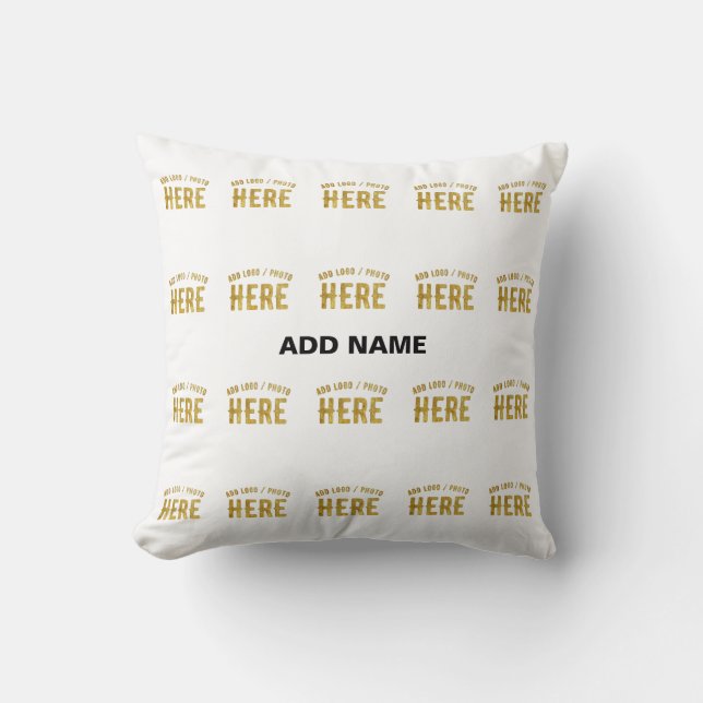 STYLISH MODERN CUSTOMIZABLE WHITE VERIFIED BRANDED CUSHION (Front)