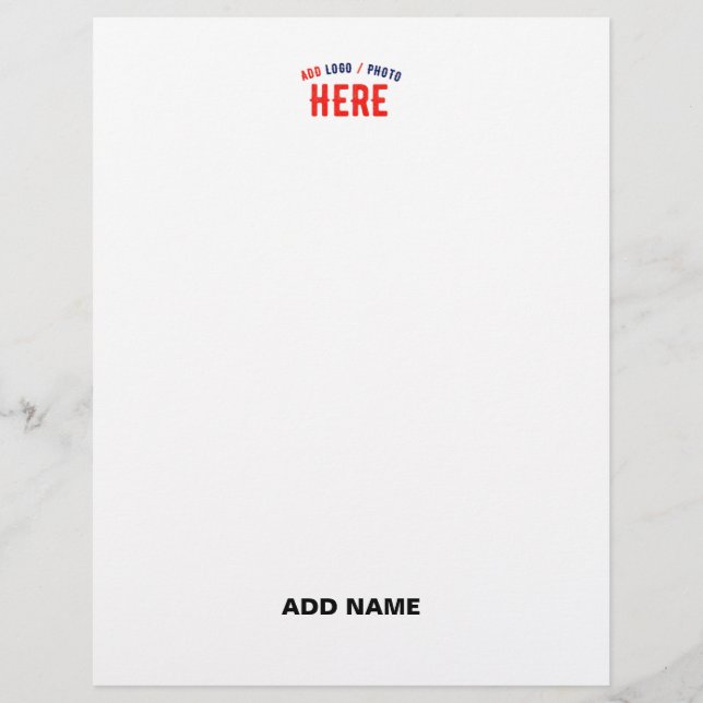 STYLISH MODERN CUSTOMIZABLE WHITE VERIFIED BRANDED CUSTOM LETTERHEAD (Front)