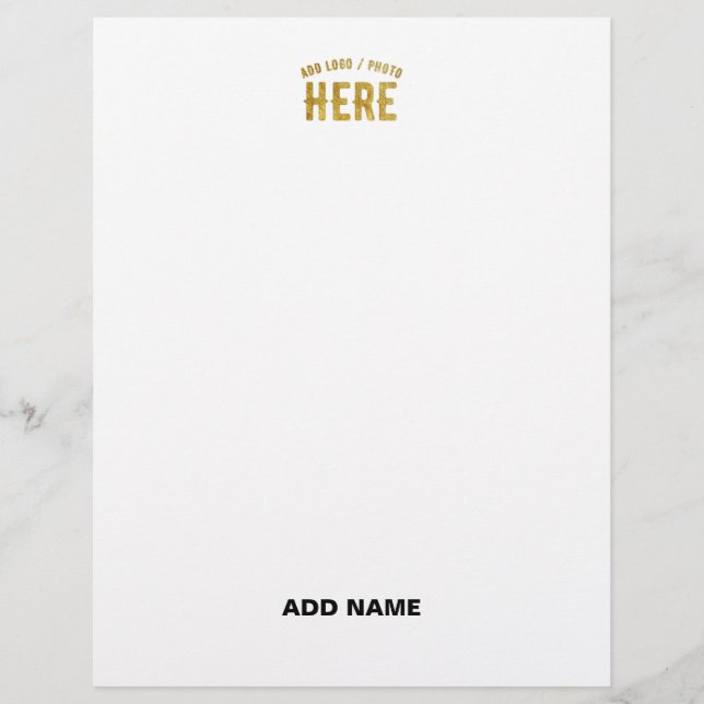 STYLISH MODERN CUSTOMIZABLE WHITE VERIFIED BRANDED CUSTOM LETTERHEAD (Front)