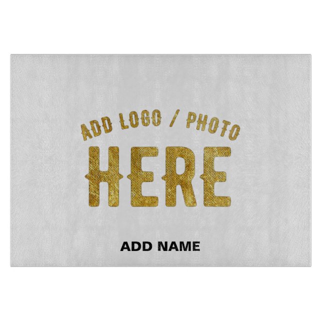 STYLISH MODERN CUSTOMIZABLE WHITE VERIFIED BRANDED CUTTING BOARD (Front)