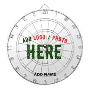 STYLISH MODERN CUSTOMIZABLE WHITE VERIFIED BRANDED DARTBOARD