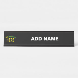 STYLISH MODERN CUSTOMIZABLE WHITE VERIFIED BRANDED DESK NAME PLATE