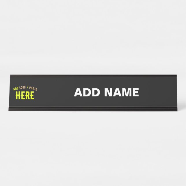 STYLISH MODERN CUSTOMIZABLE WHITE VERIFIED BRANDED DESK NAME PLATE (Front)