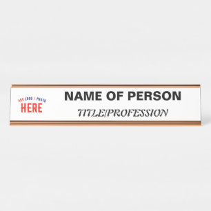 STYLISH MODERN CUSTOMIZABLE WHITE VERIFIED BRANDED DESK NAME PLATE
