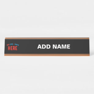 STYLISH MODERN CUSTOMIZABLE WHITE VERIFIED BRANDED DESK NAME PLATE