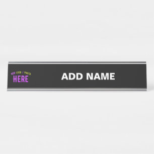 STYLISH MODERN CUSTOMIZABLE WHITE VERIFIED BRANDED DESK NAME PLATE