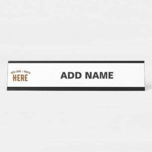 STYLISH MODERN CUSTOMIZABLE WHITE VERIFIED BRANDED DESK NAME PLATE