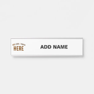 STYLISH MODERN CUSTOMIZABLE WHITE VERIFIED BRANDED DOOR SIGN