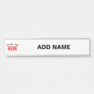 STYLISH MODERN CUSTOMIZABLE WHITE VERIFIED BRANDED DOOR SIGN