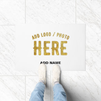 STYLISH MODERN CUSTOMIZABLE WHITE VERIFIED BRANDED DOORMAT