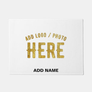 STYLISH MODERN CUSTOMIZABLE WHITE VERIFIED BRANDED DOORMAT