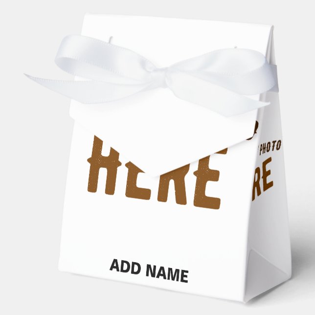 STYLISH MODERN CUSTOMIZABLE WHITE VERIFIED BRANDED FAVOUR BOX (Front)
