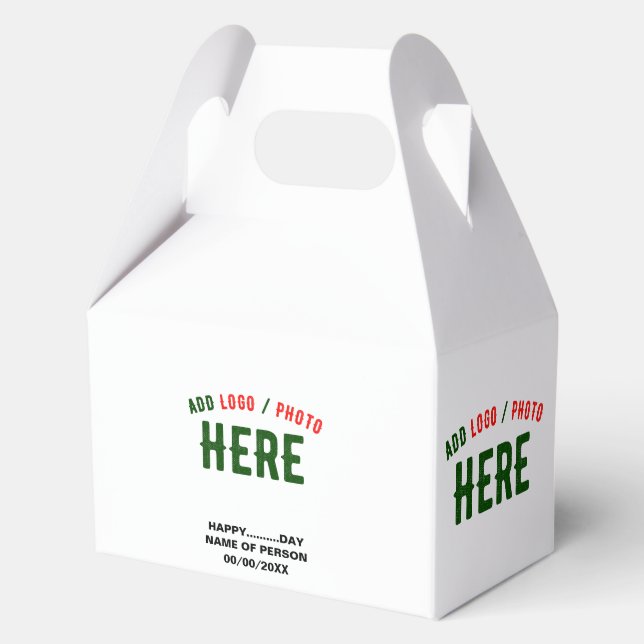 STYLISH MODERN CUSTOMIZABLE WHITE VERIFIED BRANDED FAVOUR BOX (Front)