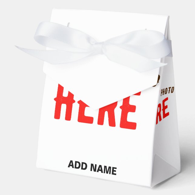 STYLISH MODERN CUSTOMIZABLE WHITE VERIFIED BRANDED FAVOUR BOX (Front)