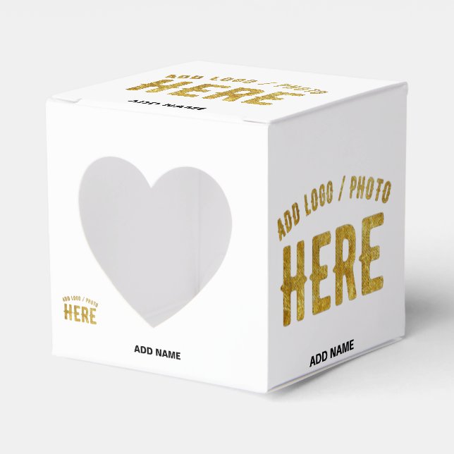 STYLISH MODERN CUSTOMIZABLE WHITE VERIFIED BRANDED FAVOUR BOX (Front Side)
