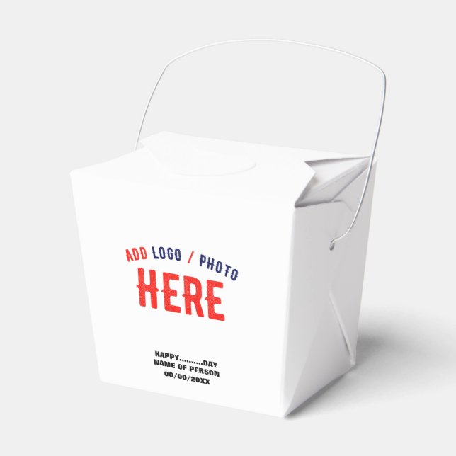 STYLISH MODERN CUSTOMIZABLE WHITE VERIFIED BRANDED FAVOUR BOX (Front Side)