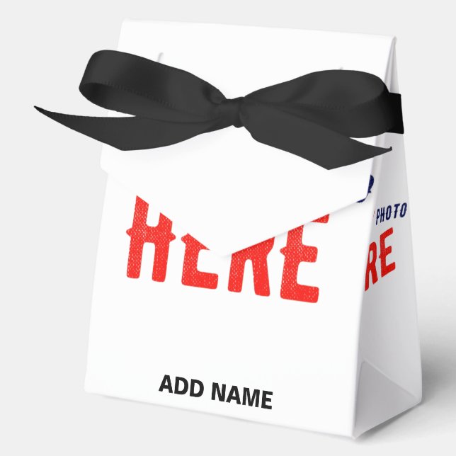 STYLISH MODERN CUSTOMIZABLE WHITE VERIFIED BRANDED FAVOUR BOX (Front)