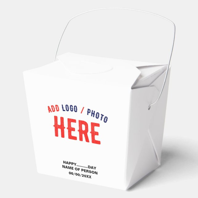 STYLISH MODERN CUSTOMIZABLE WHITE VERIFIED BRANDED FAVOUR BOX (Front)