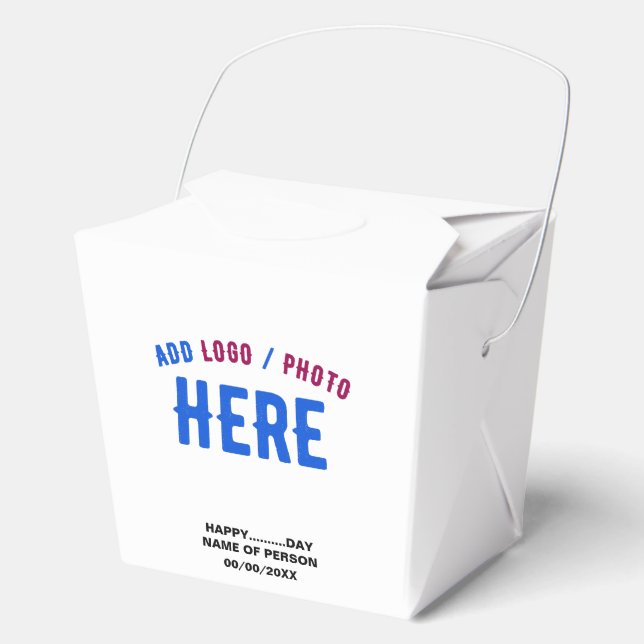 STYLISH MODERN CUSTOMIZABLE WHITE VERIFIED BRANDED FAVOUR BOX (Front)