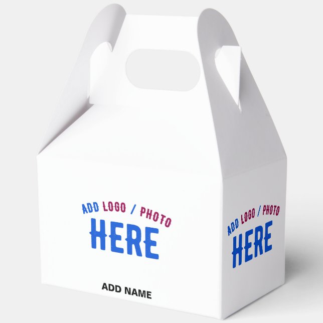 STYLISH MODERN CUSTOMIZABLE WHITE VERIFIED BRANDED FAVOUR BOX (Front)