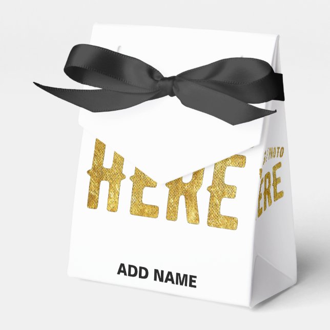 STYLISH MODERN CUSTOMIZABLE WHITE VERIFIED BRANDED FAVOUR BOX (Front Side)