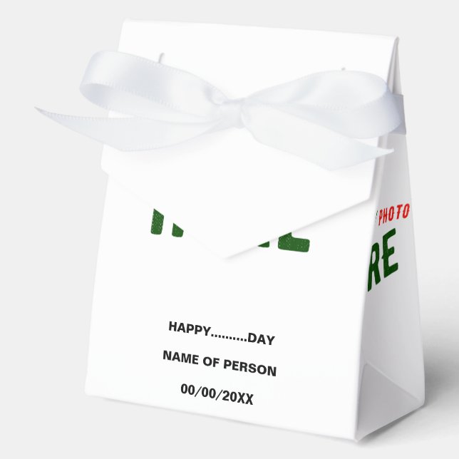 STYLISH MODERN CUSTOMIZABLE WHITE VERIFIED BRANDED FAVOUR BOX (Front)