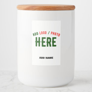 STYLISH MODERN CUSTOMIZABLE WHITE VERIFIED BRANDED FOOD LABEL