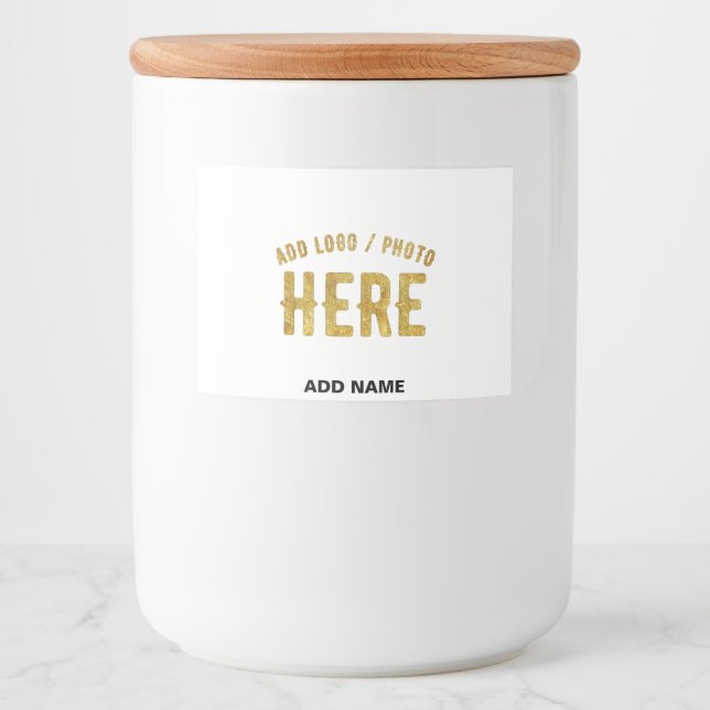 STYLISH MODERN CUSTOMIZABLE WHITE VERIFIED BRANDED FOOD LABEL (Front)