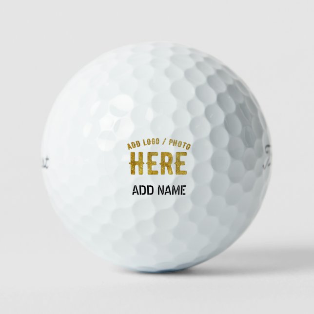 STYLISH MODERN CUSTOMIZABLE WHITE VERIFIED BRANDED GOLF BALLS (Front)