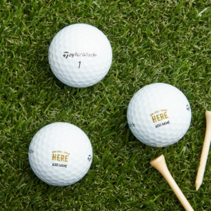 STYLISH MODERN CUSTOMIZABLE WHITE VERIFIED BRANDED GOLF BALLS