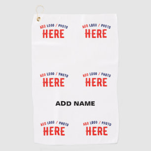 STYLISH MODERN CUSTOMIZABLE WHITE VERIFIED BRANDED GOLF TOWEL