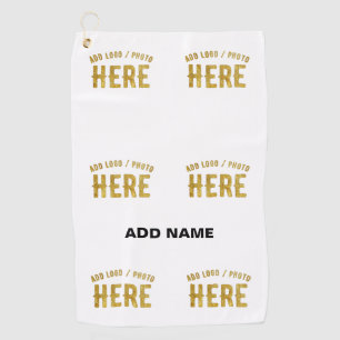 STYLISH MODERN CUSTOMIZABLE WHITE VERIFIED BRANDED GOLF TOWEL
