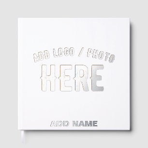 STYLISH MODERN CUSTOMIZABLE WHITE VERIFIED BRANDED GUEST BOOK