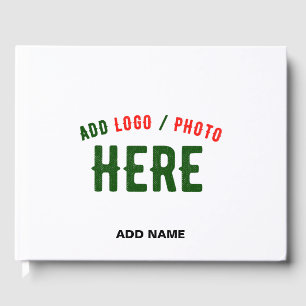 STYLISH MODERN CUSTOMIZABLE WHITE VERIFIED BRANDED GUEST BOOK